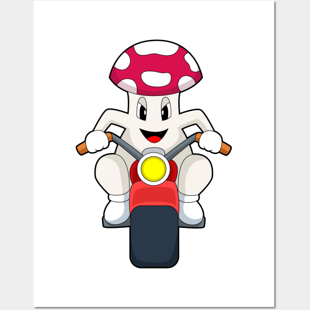 Mushroom Motorcycle Wall Art by Markus Schnabel